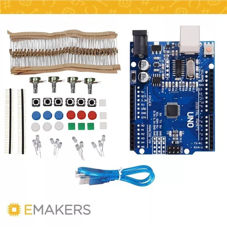 Kit De Componentes Electronicos + Placa Uno Smd para Arduino   COMBO5005